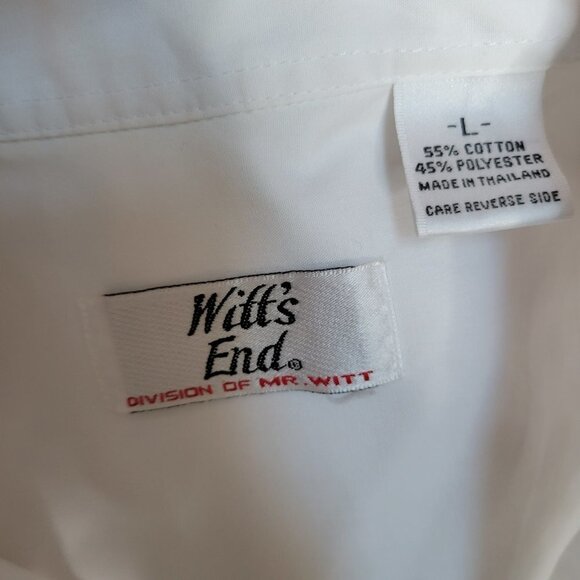 Vintage Witt's End White Embroidered Button Down Top - Size Large - Picture 4 of 10